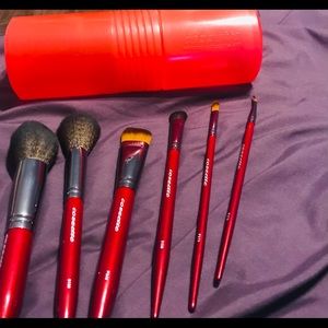 6pc professional makeup artist brush set nwot